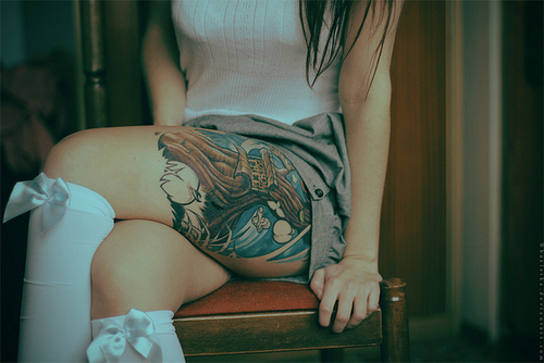 #tattoos #bows #stockings #skirts; Emo Non Nude 