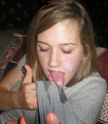 Teen girlfriend eating cum; Amateur Hot Teen 